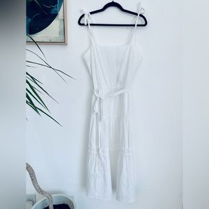 TopShop white midi cotton dress NWT